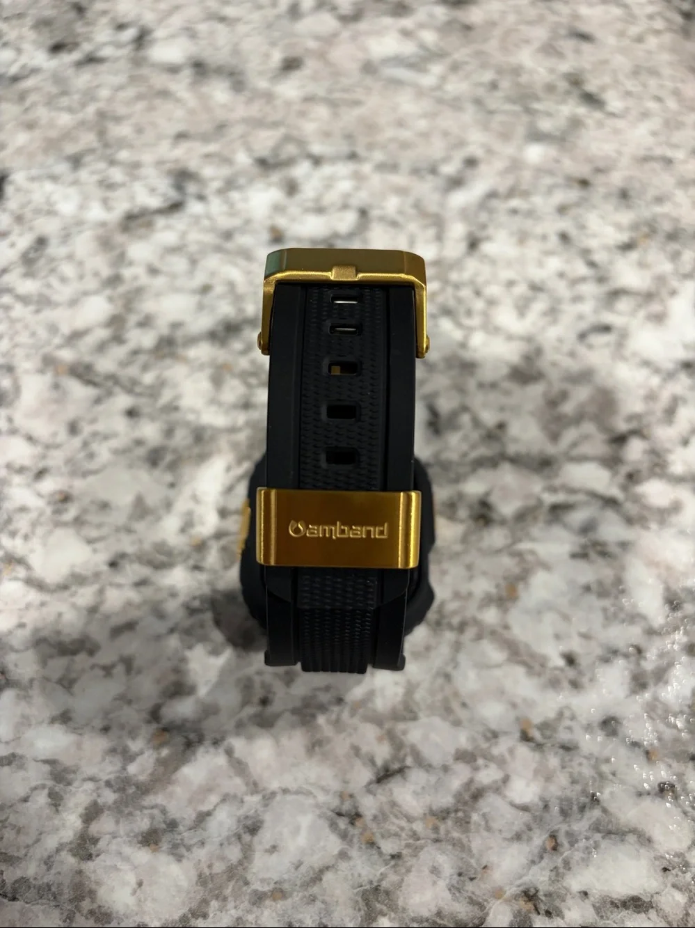 amBand Apple Watch Series 11/10 46mm Case & Band - Black Gold #32